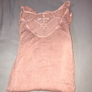 criss cross front long sleeve tee